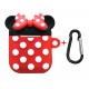 Чехол для Airpods Silicon case с карабином Minnie Mouse