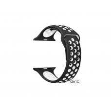 Ремешок Nike+ Apple Watch 42mm Black White Sport Band