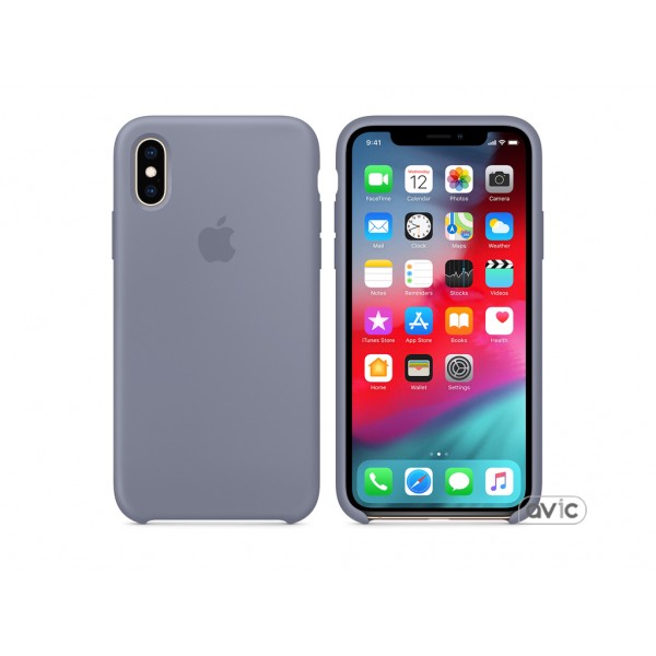 Чехол для Apple iPhone XS Silicone Case Lavender Gray Copy