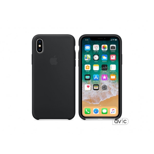 Чехол для Apple iPhone X Silicone Case Black Copy