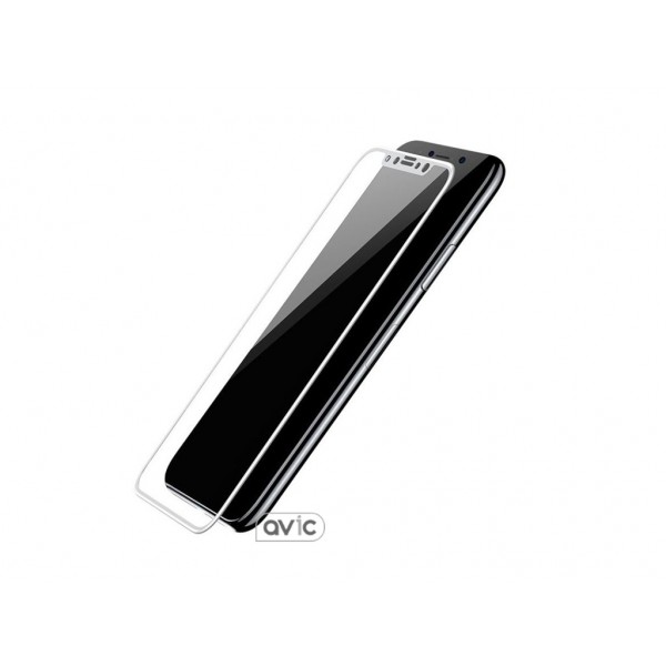 Baseus silk screen protector for iPhone X (White)
