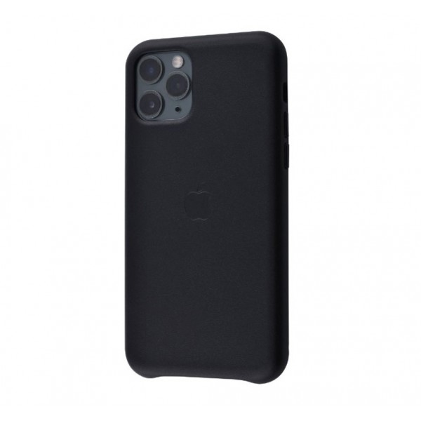 Чехол для Apple iPhone 11 Pro Max Leather Case Black Copy