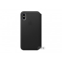 Чехол для Apple iPhone X Leather Folio Black (MQRV2)