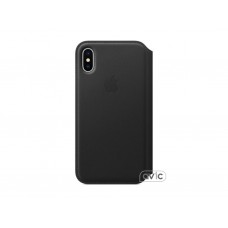 Чехол для Apple iPhone X Leather Folio Black (MQRV2)