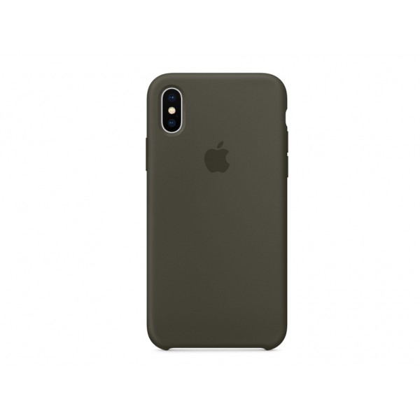 Чехол для Apple iPhone X Silicone Case Dark Olive Copy