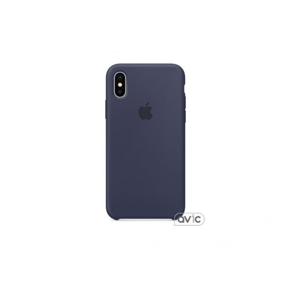 Чехол для Apple iPhone X Silicone Case Midnight Blue (MQT32)