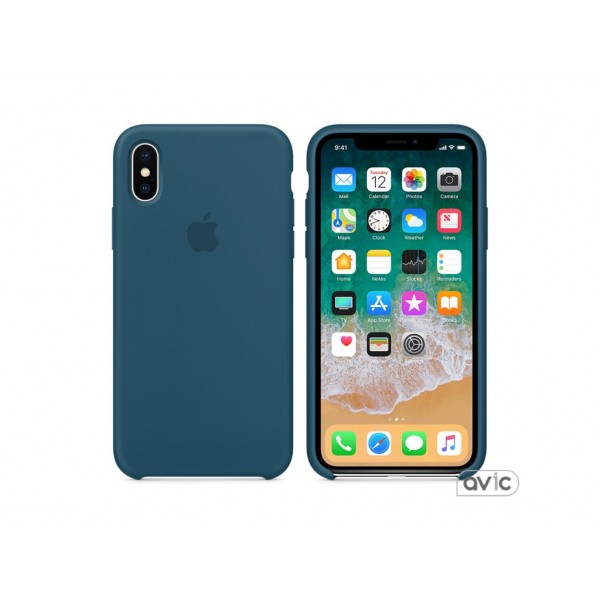 Чехол для Apple iPhone X Silicone Case Sea Blue Copy