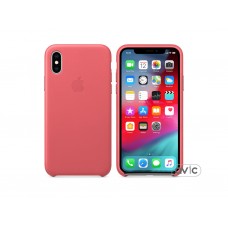 Чехол для Apple iPhone XS Leather Case Peony Pink (MTEU2)