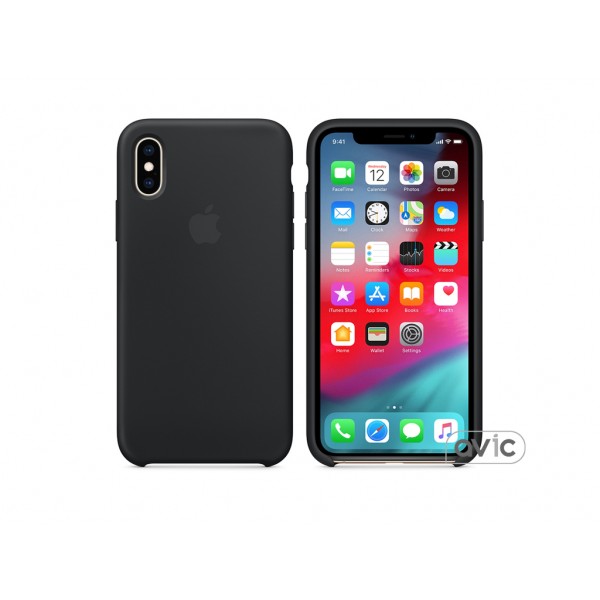 Чехол для Apple iPhone XS Silicone Case Black (MRW72)