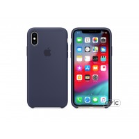 Чехол для Apple iPhone XS Silicone Case Midnight Blue Copy