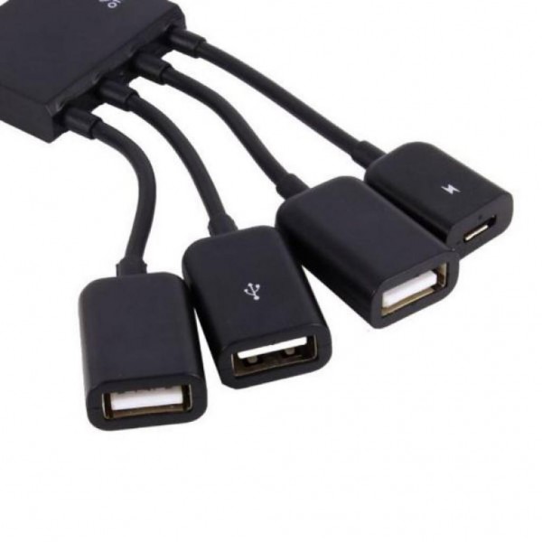 Концентратор Lapara LA-MicroUSB-OTG-HUB black