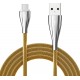 Кабель Rock metal Type-C data cable 1M Gold