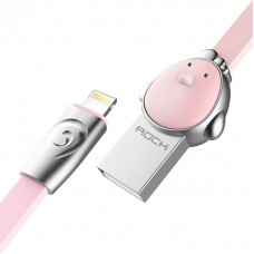 Кабель Rock Chinese Zodiac lightning cable 1M Cook-pink
