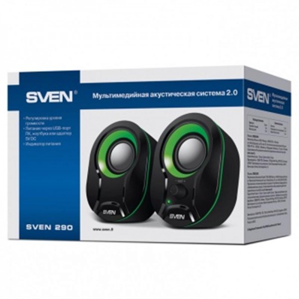 Акустическая система Sven 290 black-green