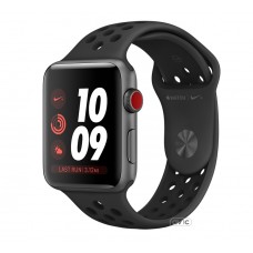 Apple Watch Nike+ Series 3 (GPS + Cellular) 42mm Space Gray Aluminum w. Anthracite/BlackSport B. (MQLD2)