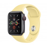 Apple Watch Series 5 (GPS+CELLULAR) 44mm Space Gray Aluminum Case with Sport Band Lemon Cream