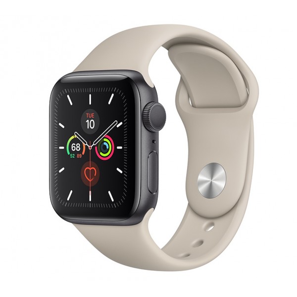 Apple Watch Series 5 (GPS) 40mm Space Gray Aluminum Case with Sport Band Stone