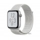 Apple Watch Nike+ Series 4 (GPS + Cellular) 40mm Silver Aluminum Case with Summit White Nike Sport Loop (MTX72)