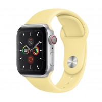 Apple Watch Series 5 (GPS+CELLULAR) 40mm Silver Aluminum Case with Sport Band Lemon Cream