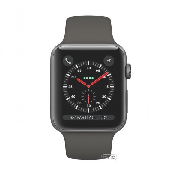 Apple Watch Series 3 (GPS) 38mm Space Gray Aluminum w. Gray Sport B. - Space Gray (MR352)
