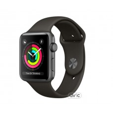 Apple Watch Series 3 (GPS) 42mm Space Gray Aluminum w. Gray Sport B. - Space Gray (MR362)