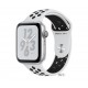 Apple Watch Nike+ Series 4 (GPS + Cellular) 40mm Silver Aluminum Case with Pure Platinum Black Nike Sport Band (MTV92)