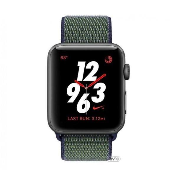 Apple Watch Series 3 Nike+ (GPS + LTE) 42mm Space Gray Aluminium Case with MidnightNike Sport Loop (MQMK2)