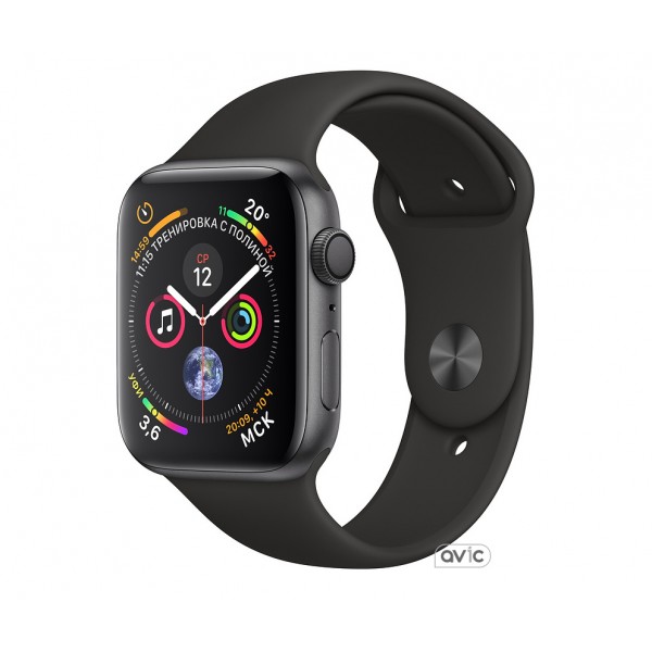 Apple Watch Series 4 GPS + LTE 44mm Gray Alum. w. Black Sport b. Gray Alum. (MTUW2, MTVU2)