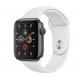 Apple Watch Series 5 (GPS) 44mm Space Gray Aluminum Case with Sport Band White