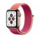 Apple Watch Series 5 (GPS+CELLULAR) 40mm Gold Stainless Steel Case with Sport Loop Pomegranate