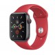 Apple Watch Series 5 (GPS+CELLULAR) 40mm Space Gray Aluminum Case with Sport Band Red