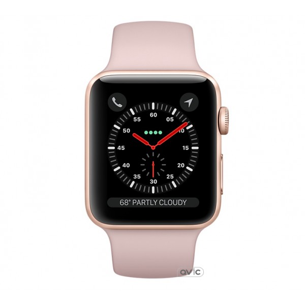 Apple Watch Series 3 (GPS) 38mm Gold Aluminum w. Pink Sand Sport B. - Gold (MQKW2)