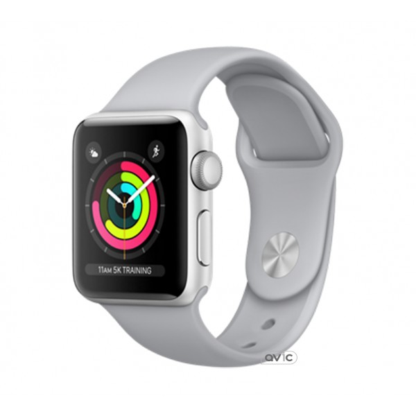 Apple Watch Series 3 (GPS) 42mm Silver Aluminum w. Fog Sport B. - Silver (MQL02)
