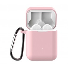 Чехол для Redmi AirDots Pro Silicon case с карабином Light Pink
