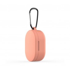 Чехол для Redmi AirDots Silicon case с карабином Coral Orange