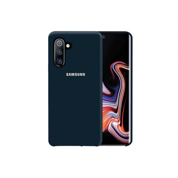 Чехол для Samsung Note 10 Silicone case Midnight Blue