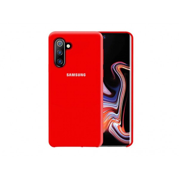 Чехол для Samsung Note 10 Silicone case Red