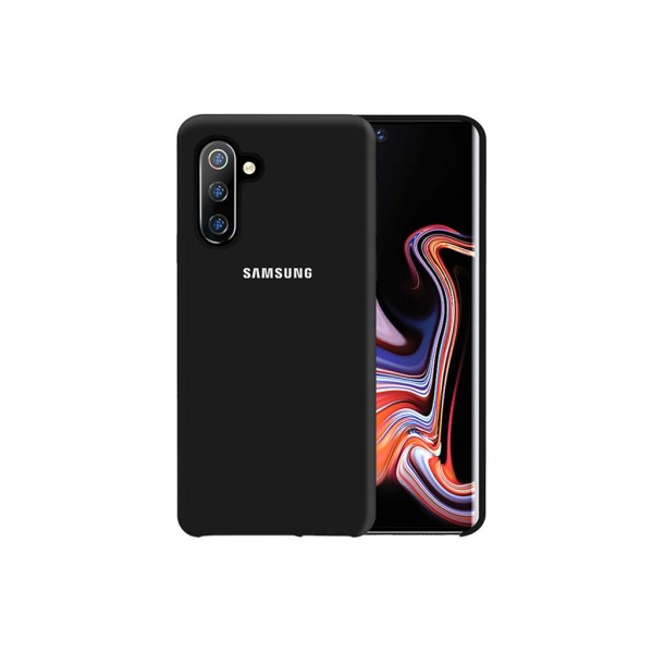 Чехол для Samsung Note 10 Silicone case Black