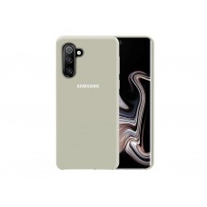 Чехол для Samsung Note 10 Silicone case Lavender Gray