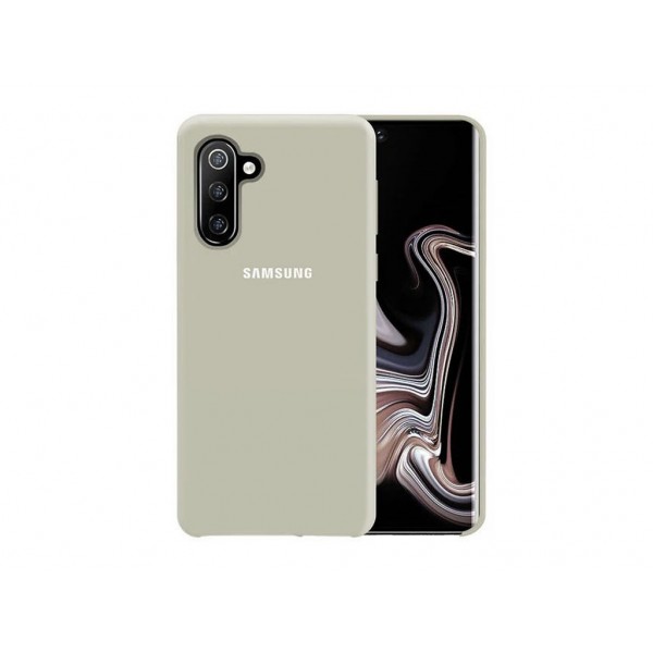 Чехол для Samsung Note 10 Silicone case Lavender Gray