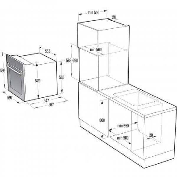 Духовка Gorenje BO 635 E20W-M