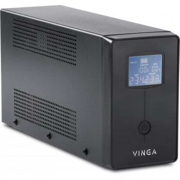 ИБП Vinga LCD 800VA metal case (VPC-800M)