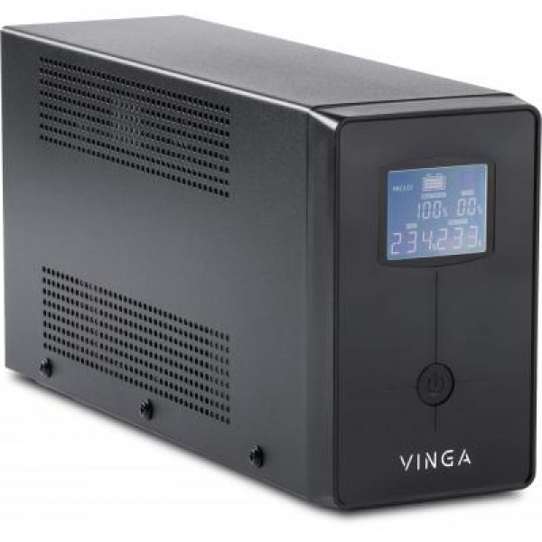 ИБП Vinga LCD 600VA metal case (VPC-600M)