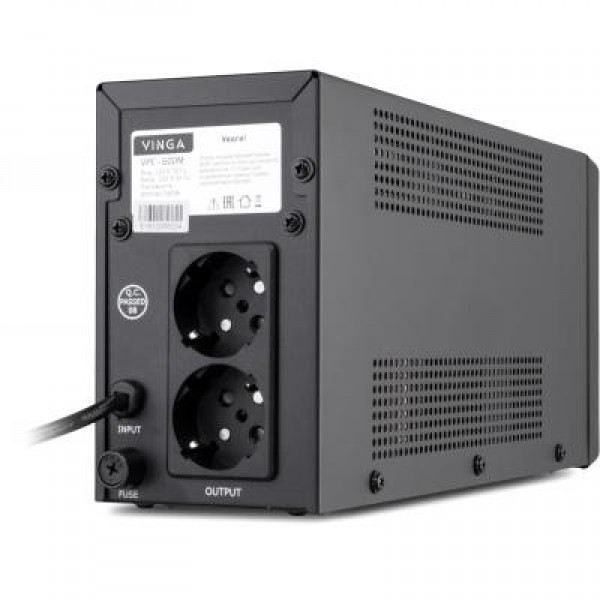 ИБП Vinga LCD 600VA metal case (VPC-600M)