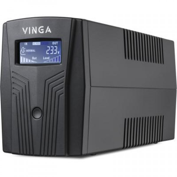 ИБП Vinga LCD 1200VA plastic case with USB+RJ45 (VPC-1200PU)