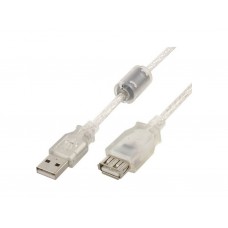 Кабель Cablexpert (CCF-USB2-AMAF-TR-2M) USB2.0 A - USB A, 2м, ферритовый фильтр