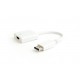 Адаптер-переходник Cablexpert (A-DPM-HDMIF-03-W) DisplayPort-HDMI, 0.1м, белый