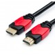 Кабель Atcom HDMI-HDMI, 20м Red/Gold connector 2 ferrite core polybag