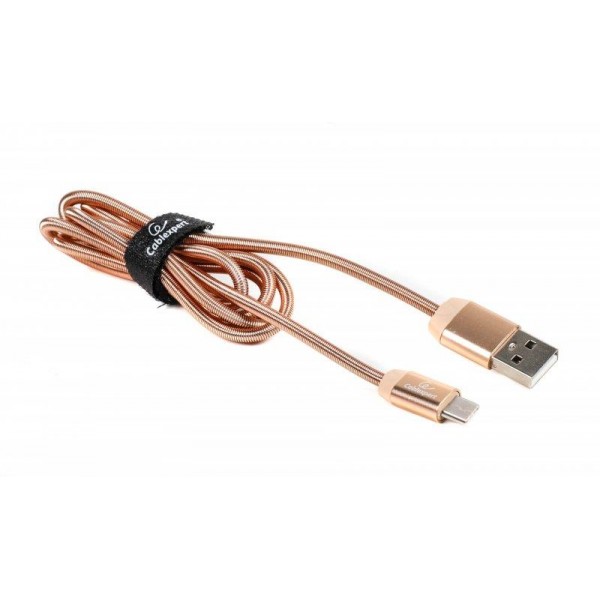 Кабель Cablexpert (CCPB-C-USB-08G) USB 2.0 A - USB Type-C, премиум, 1м, золотистый