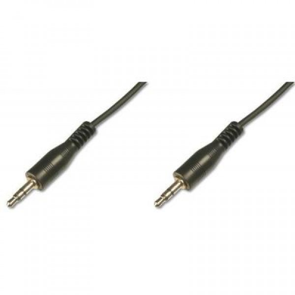 Кабель мультимедийный Jack 3.5mm M/Jack 3.5mm M 1.5m DIGITUS (AK-510100-015-S)